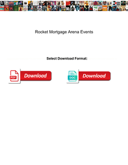 Rocket Mortgage Arena Events