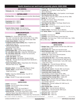 North America Car and Truck Assembly Plants 2005-2006 AM GENERAL T Lorain, Ohio – (Plant to Close Dec