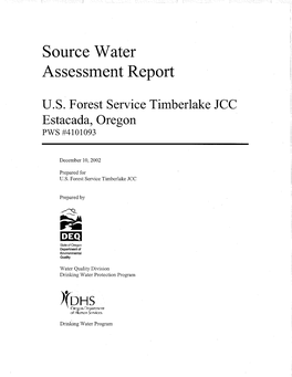 Source Water Assessment Report