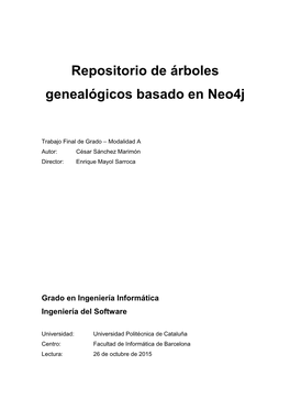 Repositorio De Árboles Genealógicos Basado En Neo4j