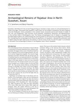 Archaeological Remains of Rajaduar Area in North Guwahati, Assam Y