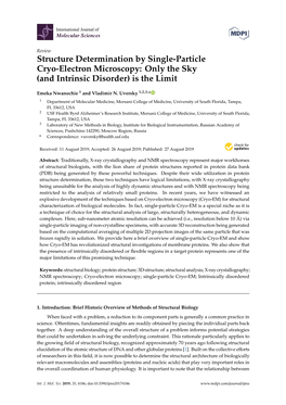 Structure Determination by Single-Particle Cryo-Electron Microscopy: Only the Sky (And Intrinsic Disorder) Is the Limit