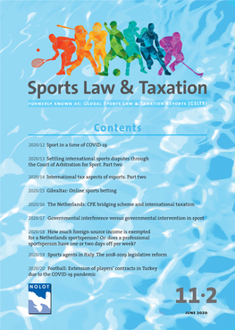 Sports Law & Taxation