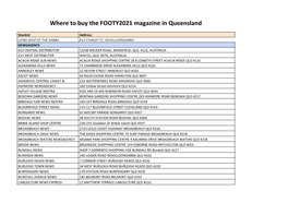 AFL 2021 Mag Stockist List QLD.Xlsx