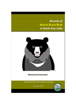 Asiatic Black Bear in North East India