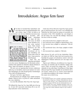 Introduktion: Argus Fem Faser