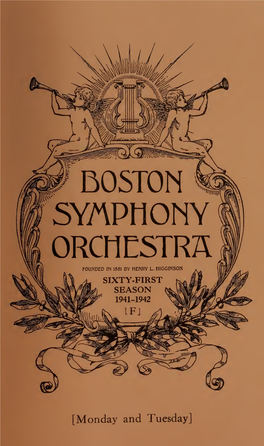 Boston Symphony Orchestra Concert Programs, Season 61,1941-1942