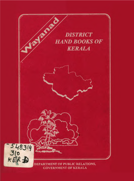 Department of Public Relations. Government of Kerala District Hand Books of Kerala