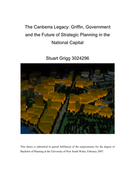 Griffin, Government and the Future of Strategic Planning in the National Capital