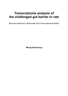 Transcriptome Analysis of the Challenged Gut Barrier in Rats