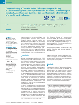 European Society of Gastrointestinal Endoscopy, European Society of Gastroenterology and Endoscopy Nurses and Associates, and Th