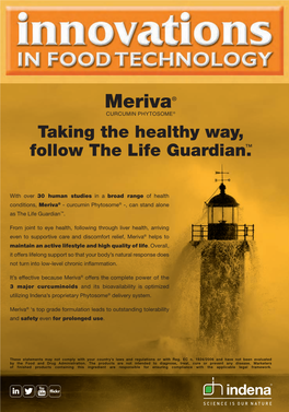 Meriva® CURCUMIN PHYTOSOME® Taking the Healthy Way, Follow the Life Guardian