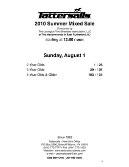 2010 Summer Mixed Sale Catalog