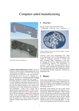 Computer-Aided Manufacturing