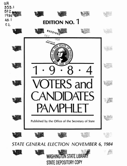 VOTERS and CANDIDATES PAMPHLET