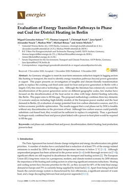 Evaluation of Energy Transition Pathways to Phase out Coal for District Heating in Berlin