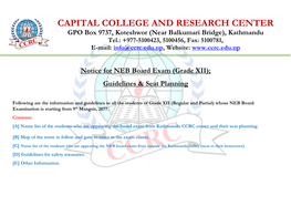 Capital College and Research Center