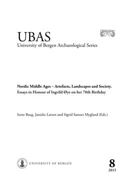 University of Bergen Archaeological Series 8