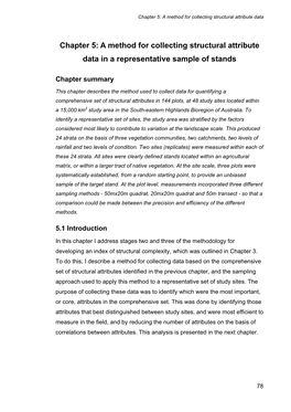 Chapter 5: a Method for Collecting Structural Attribute Data in a Representative Sample of Stands