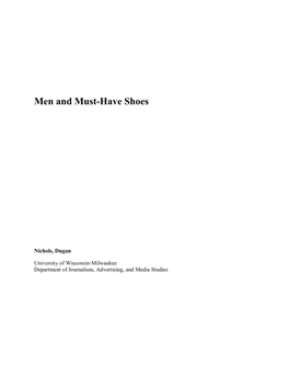 Men and Must-Have Shoes