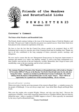 Newsletter No. 23, Autumn 2009