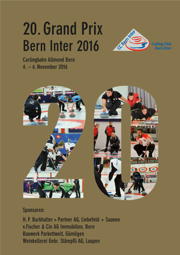 20. Grand Prix Bern Inter 2016 Sponsoren
