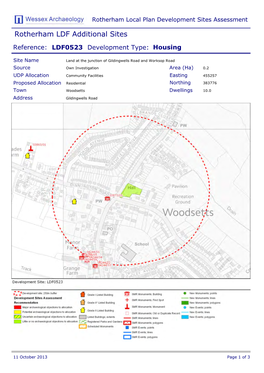 Rotherham LDF Additional Sites