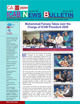 ICAB NEWS BULLETIN Monthly News Brieﬁng from the Institute of Chartered Accountants of Bangladesh (ICAB) Muhammad Farooq Takes Over the Charge of ICAB President 2020