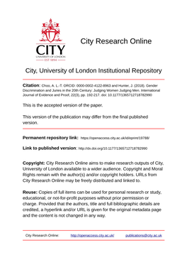 City Research Online