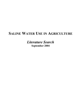 Literature Search September 2004