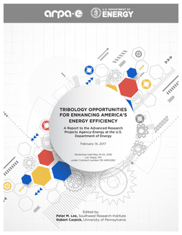 Tribology Opportunities for Enhancing America's Energy Efficiency