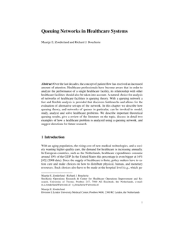 Queuing Networks in Healthcare Systems