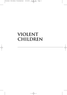 Violent Children Frontmatter 2/12/04 10:20 AM Page 1