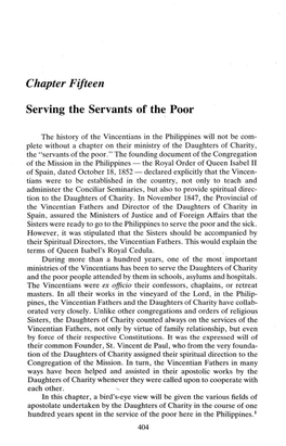 Serving the Servants of the Poor