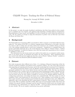 CS224W Project: Tracking the Flow of Political Money