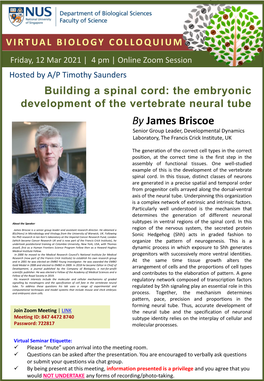 By James Briscoe Senior Group Leader, Developmental Dynamics Laboratory, the Francis Crick Institute, UK