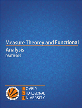 Measure Theorey and Functional Analysis