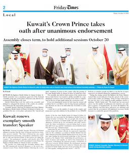 Kuwait's Crown Prince Takes Oath After Unanimous Endorsement