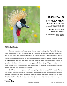 Kenya & Tanzania