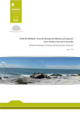 Área De Manejo De Hábitats Y/O Especies Cerro Verde E Islas De La Coronilla SISTEMA NACIONAL DE ÁREAS PROTEGIDAS DE URUGUAY