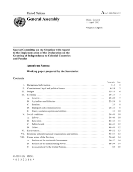 General Assembly Distr.: General 11 April 2003