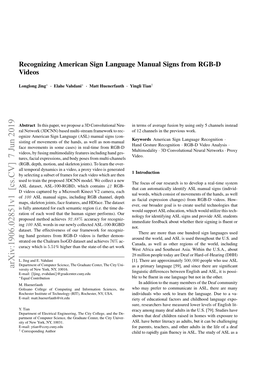 Recognizing American Sign Language Manual Signs from RGB-D Videos