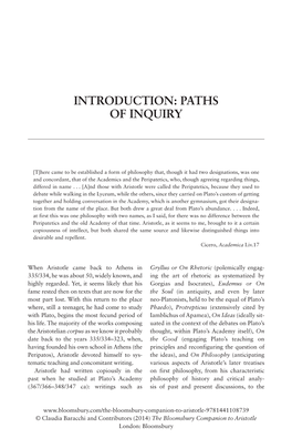 Introduction: Paths of Inquiry