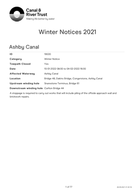 Winter Notices 2021