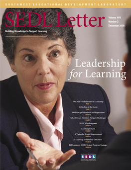 SEDL Letter Volume XVII, Number 2: Leadership for Learning