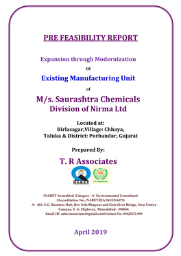 M/S. Saurashtra Chemicals T. R Associates