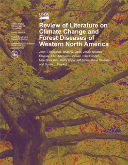 Review of Literature on Climate Change and Forest Diseases of Western North America