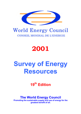 2001 Survey of Energy Resources