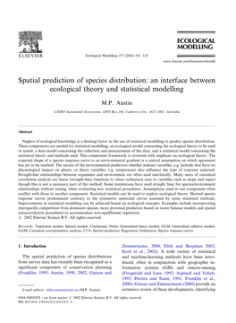 An Interface Between Ecological Theory and Statistical Modelling