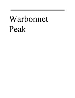 Warbonnet Peak